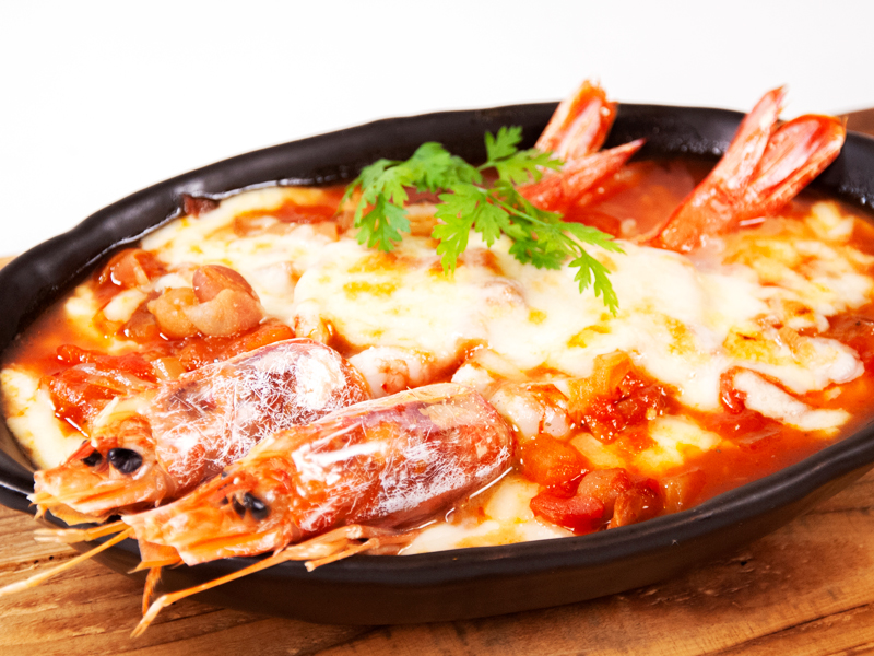 有頭海老のペスカトーレグラタン